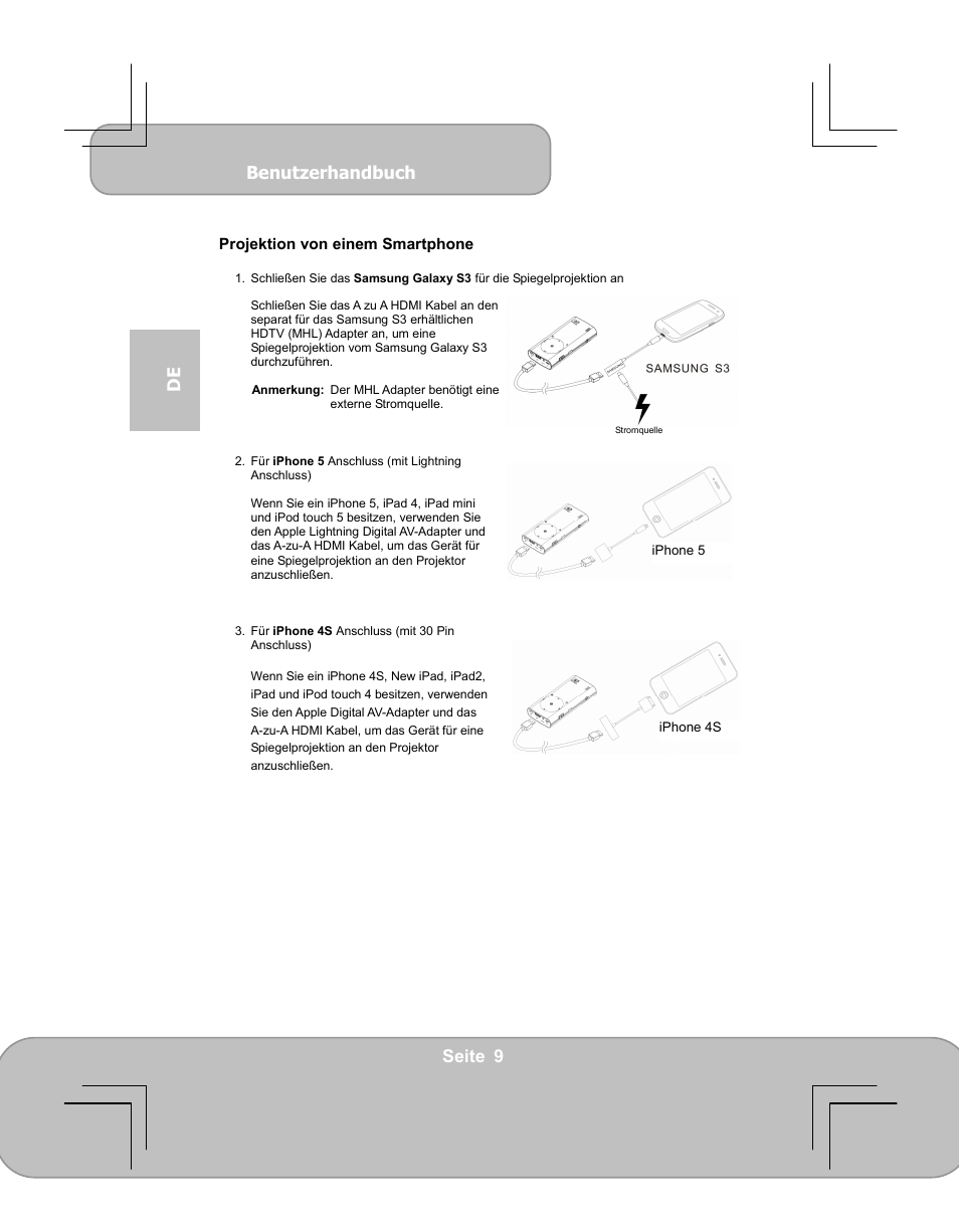 Benutzerhandbuch, Seite 9 de | AIPTEK PocketCinema V60 User Manual | Page 28 / 79