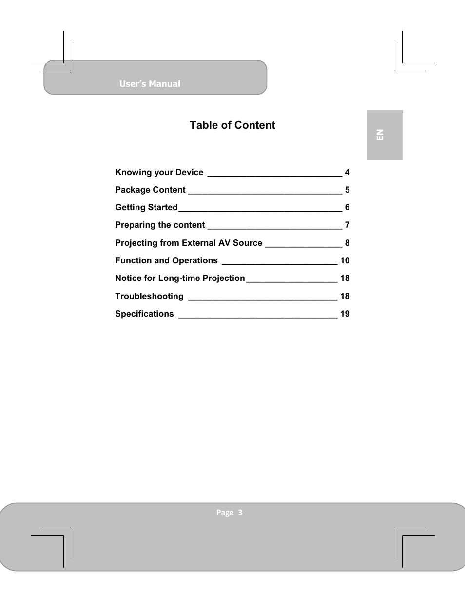 AIPTEK PocketCinema V60 User Manual | Page 3 / 79