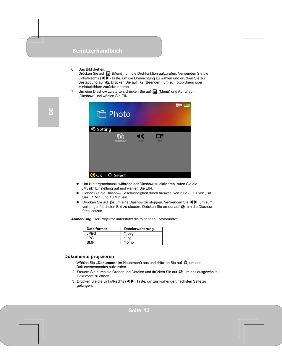 Benutzerhandbuch, Seite 13 de | AIPTEK PocketCinema V60 User Manual | Page 32 / 79