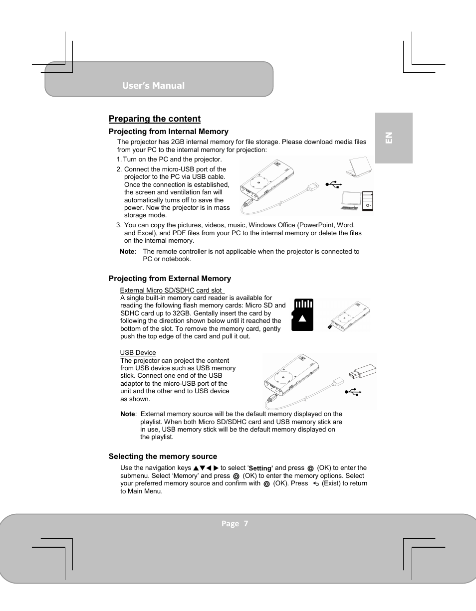 AIPTEK PocketCinema V60 User Manual | Page 7 / 79