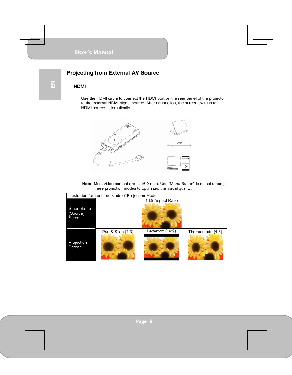 AIPTEK PocketCinema V60 User Manual | Page 8 / 79