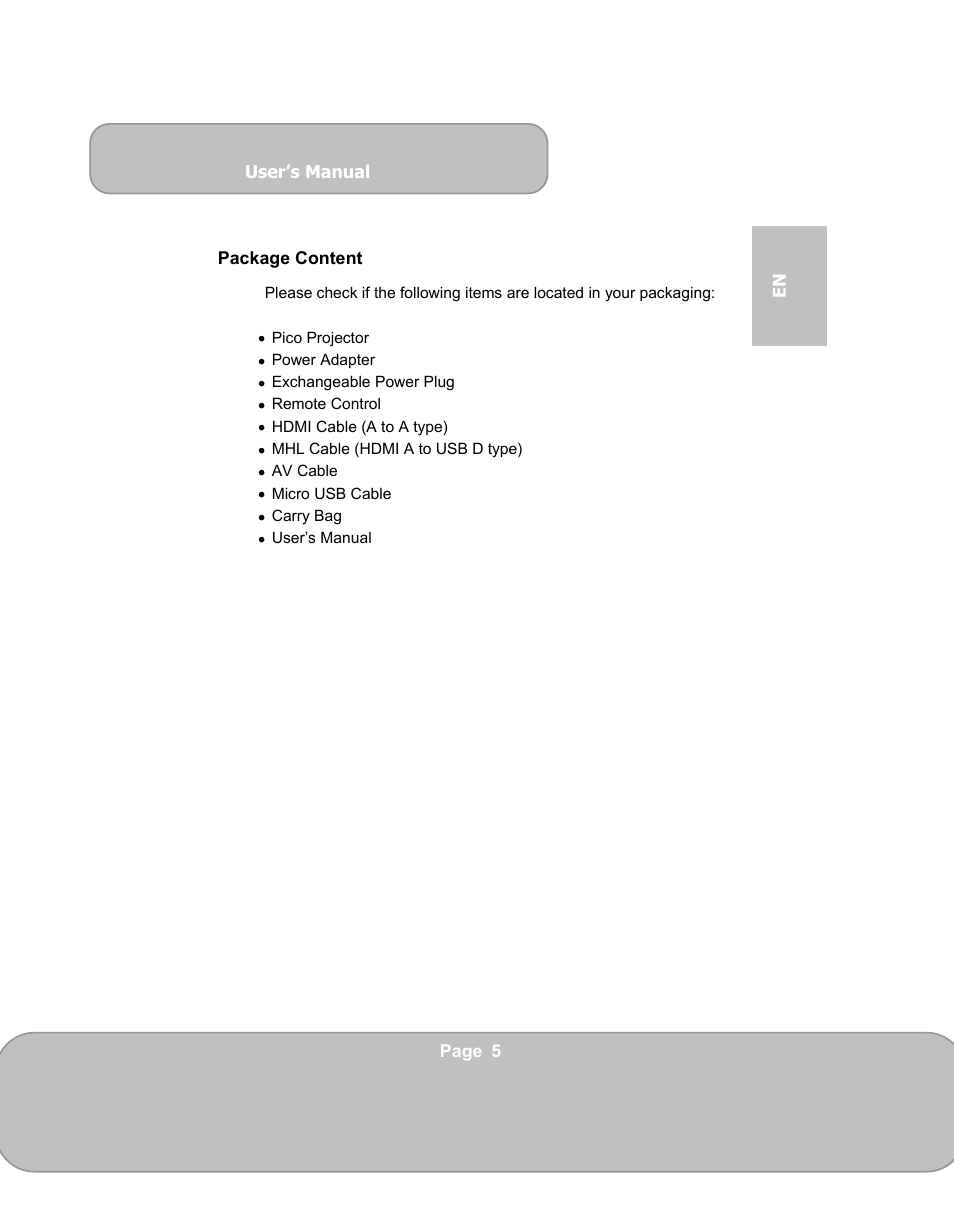 AIPTEK PocketCinema V150W User Manual | Page 5 / 180