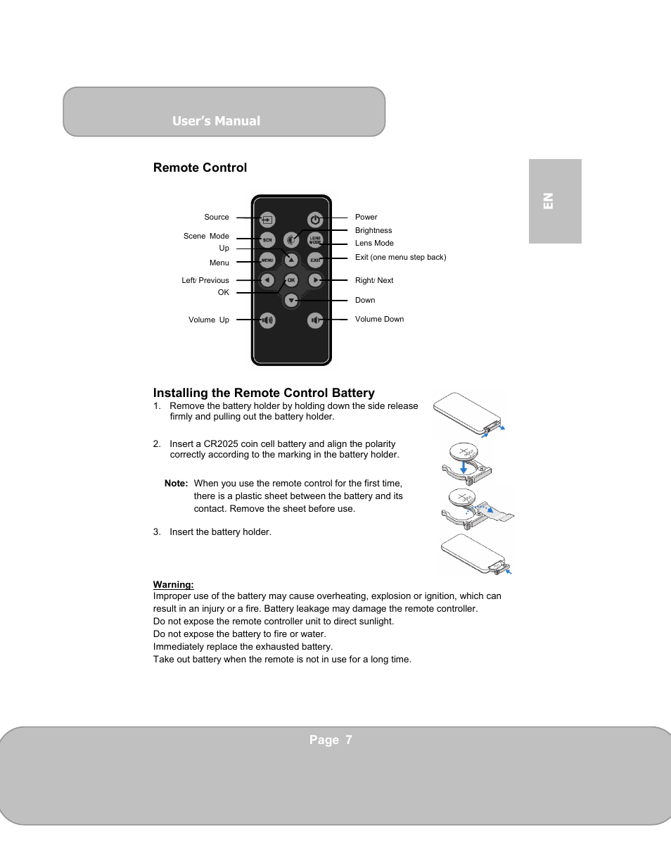 User’s manual | AIPTEK PocketCinema V150W User Manual | Page 7 / 180