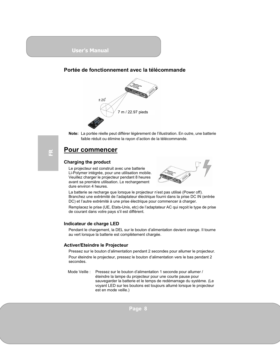 Pour commencer | AIPTEK PocketCinema V150W User Manual | Page 80 / 180