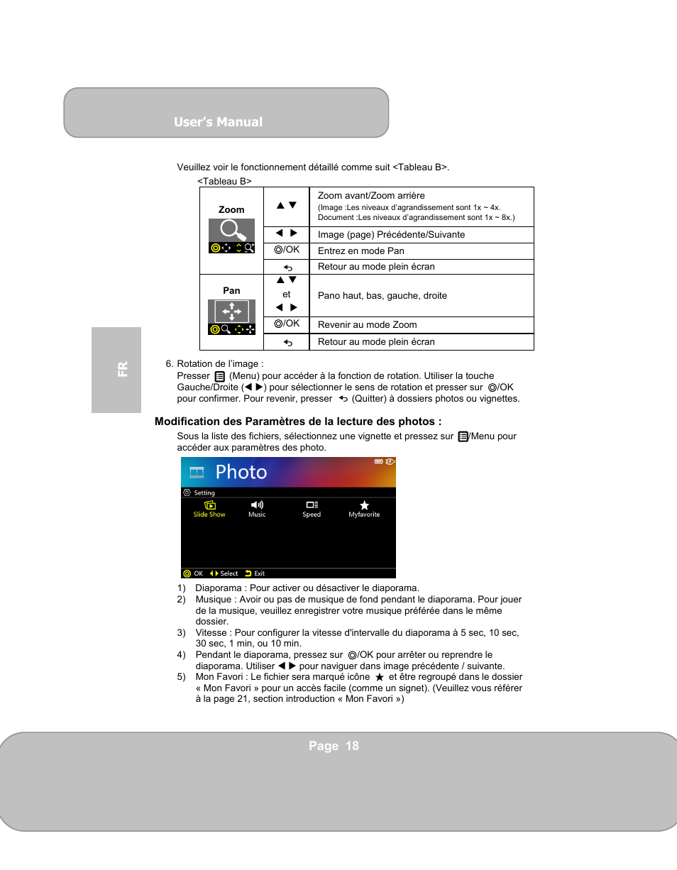 User’s manual, Page 18 fr | AIPTEK PocketCinema V150W User Manual | Page 90 / 180