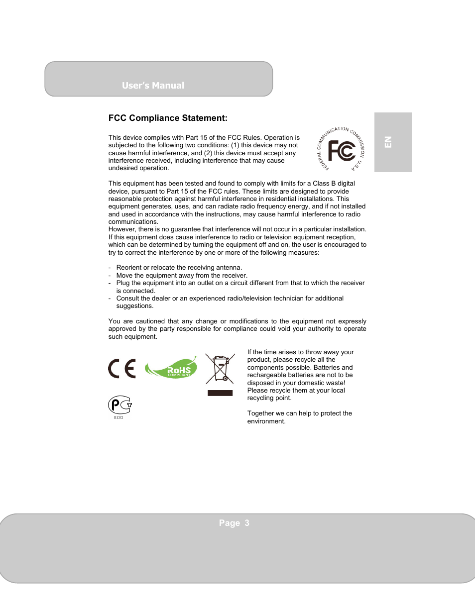 AIPTEK PocketCinema N100 User Manual | Page 3 / 70