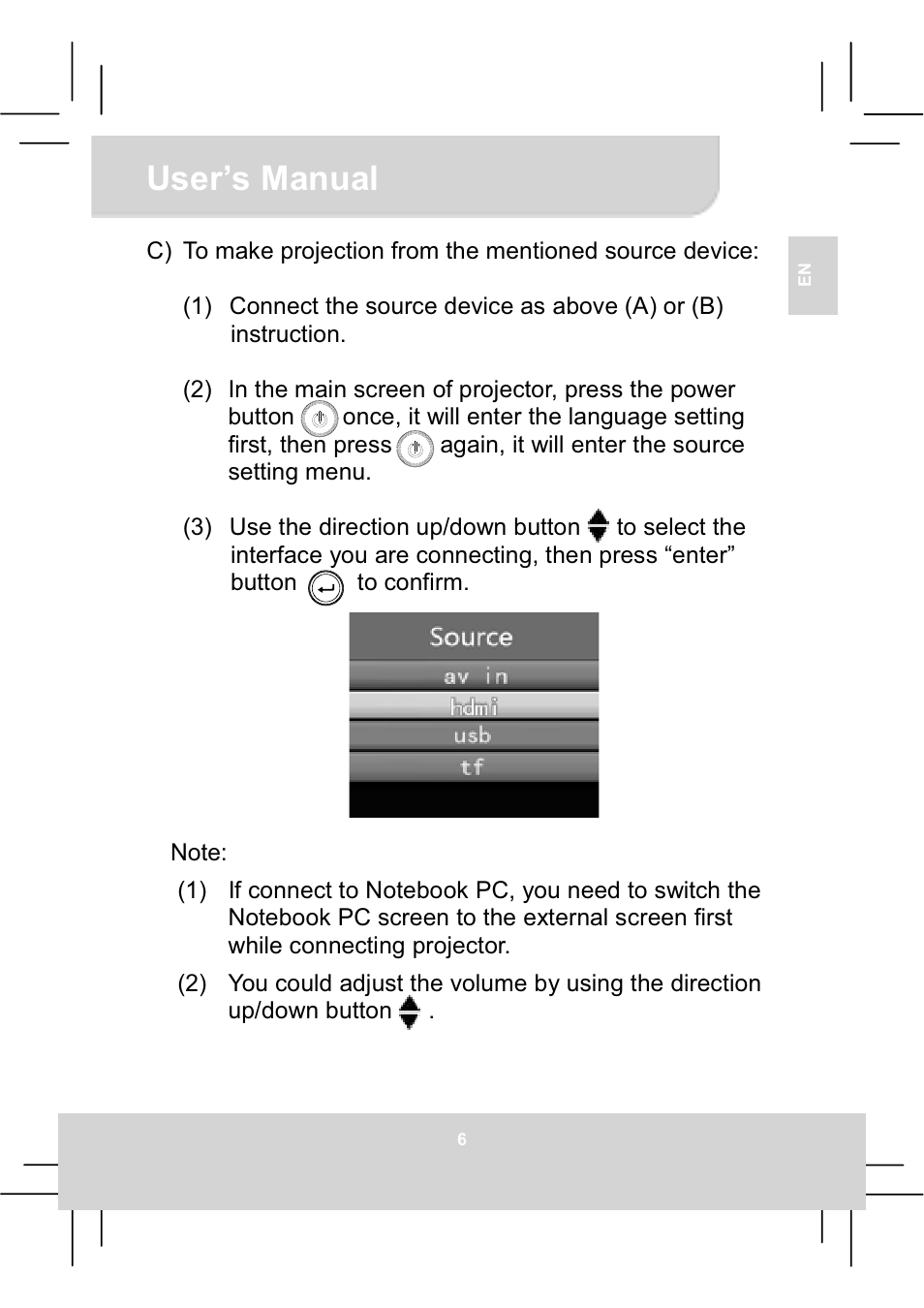 User’s manual | AIPTEK MobileCinema Q20 User Manual | Page 11 / 71