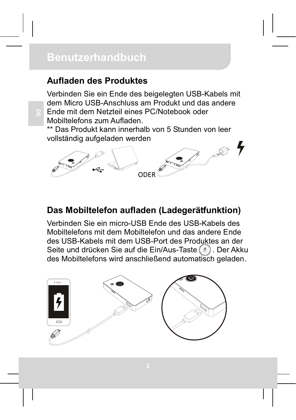 Benutzerhandbuch | AIPTEK MobileCinema Q20 User Manual | Page 16 / 71