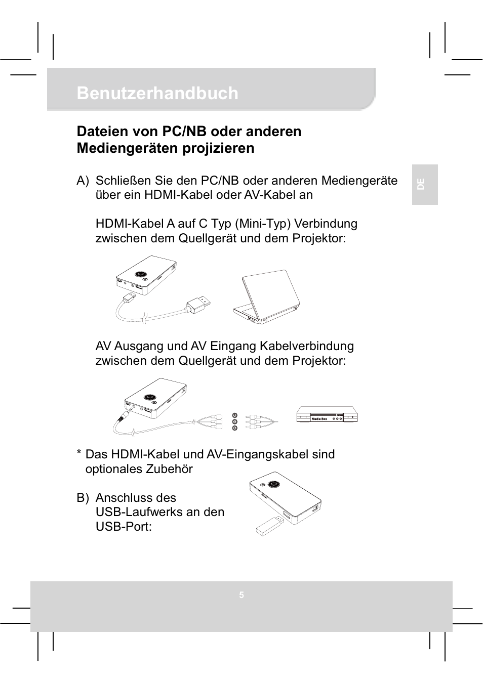 Benutzerhandbuch | AIPTEK MobileCinema Q20 User Manual | Page 19 / 71