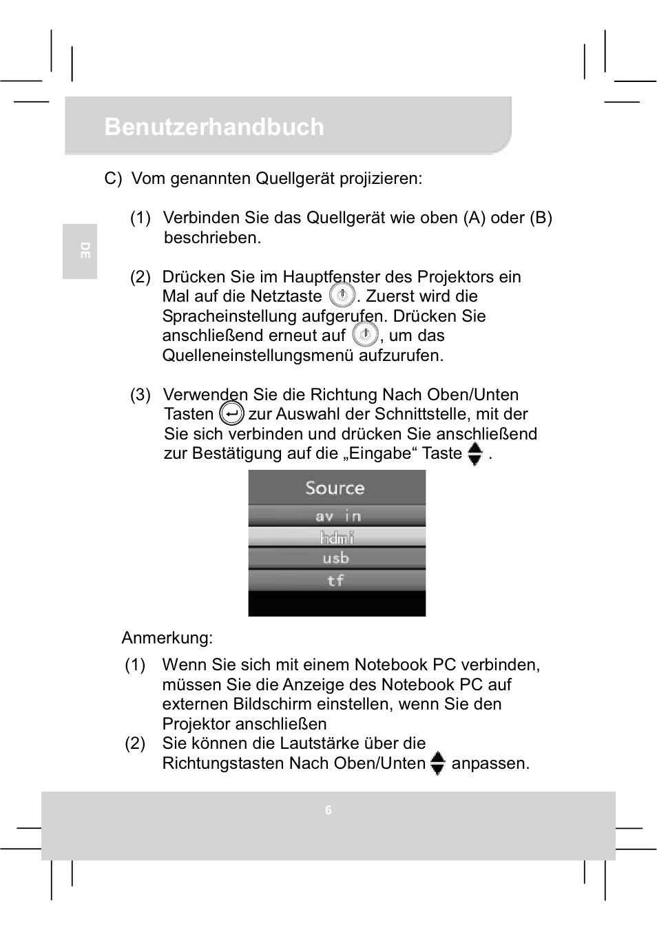 Benutzerhandbuch | AIPTEK MobileCinema Q20 User Manual | Page 20 / 71