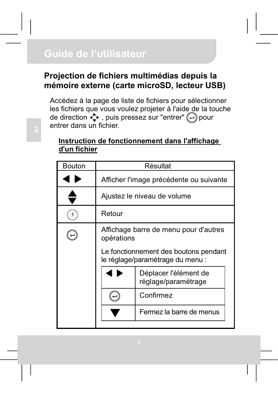Guide de l’utilisateur | AIPTEK MobileCinema Q20 User Manual | Page 30 / 71