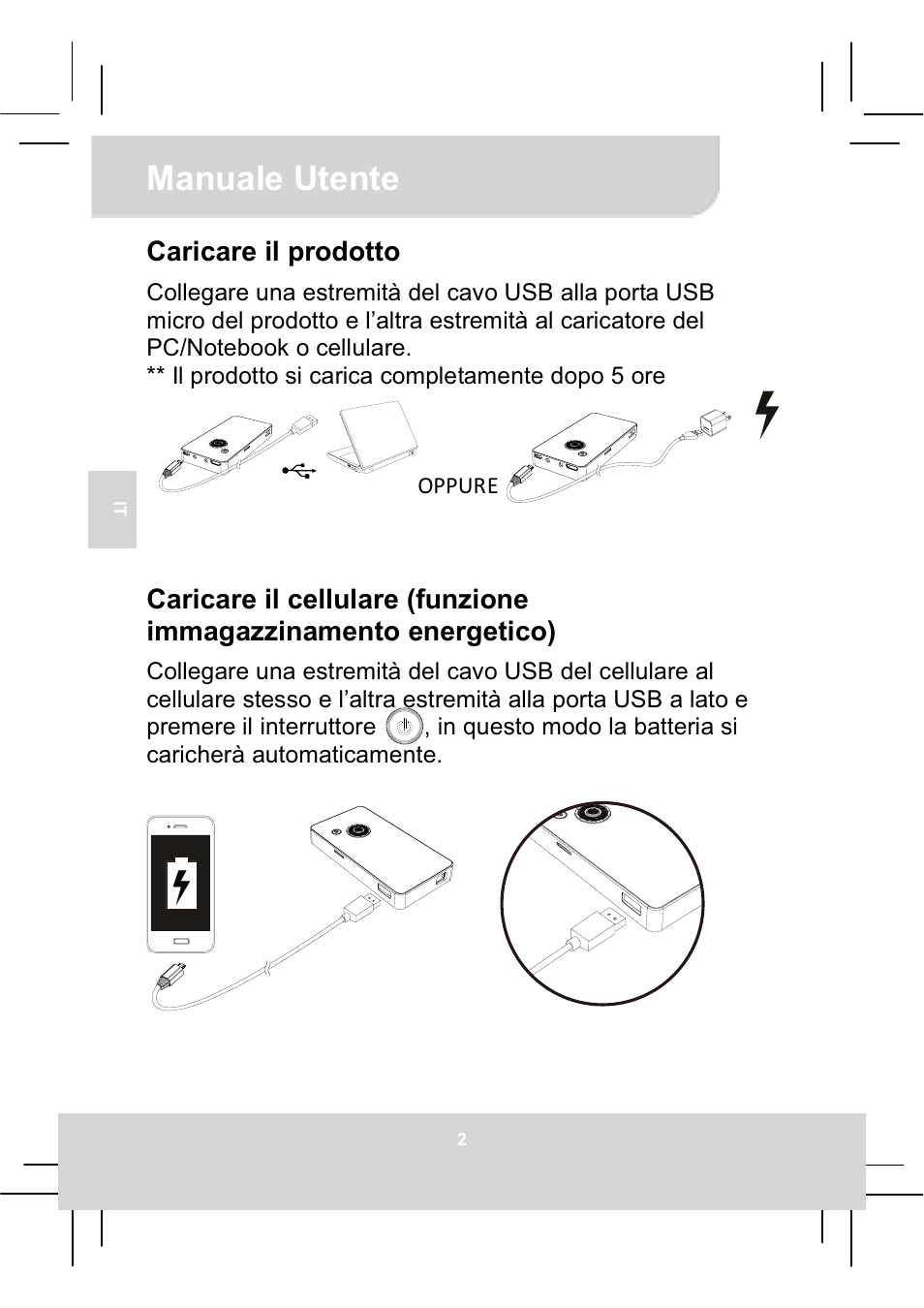 Manuale utente, Caricare il prodotto | AIPTEK MobileCinema Q20 User Manual | Page 34 / 71