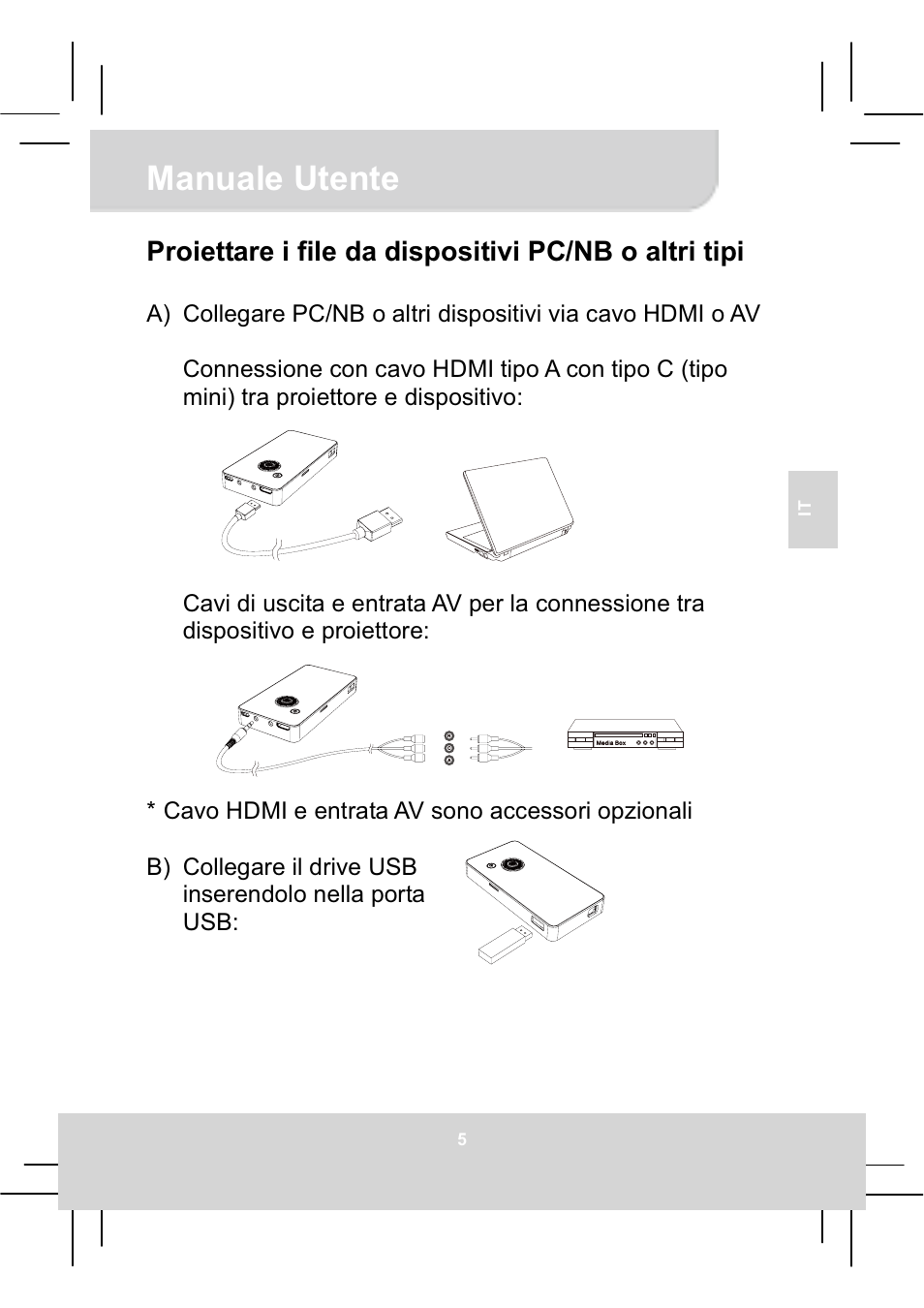 Manuale utente | AIPTEK MobileCinema Q20 User Manual | Page 37 / 71