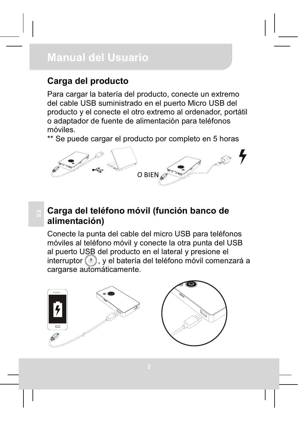 Manual del usuario | AIPTEK MobileCinema Q20 User Manual | Page 52 / 71