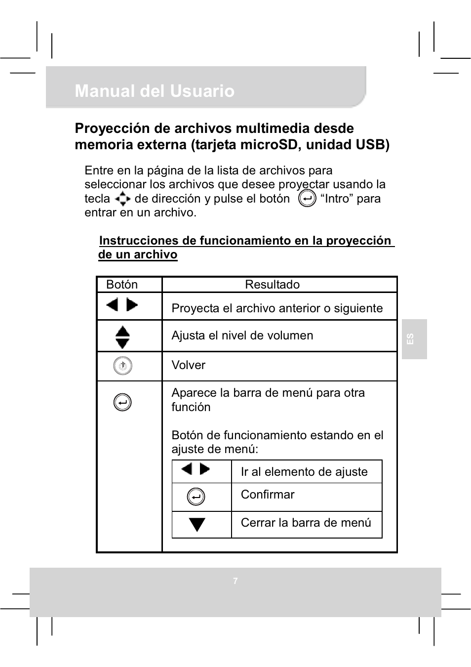 Manual del usuario | AIPTEK MobileCinema Q20 User Manual | Page 57 / 71