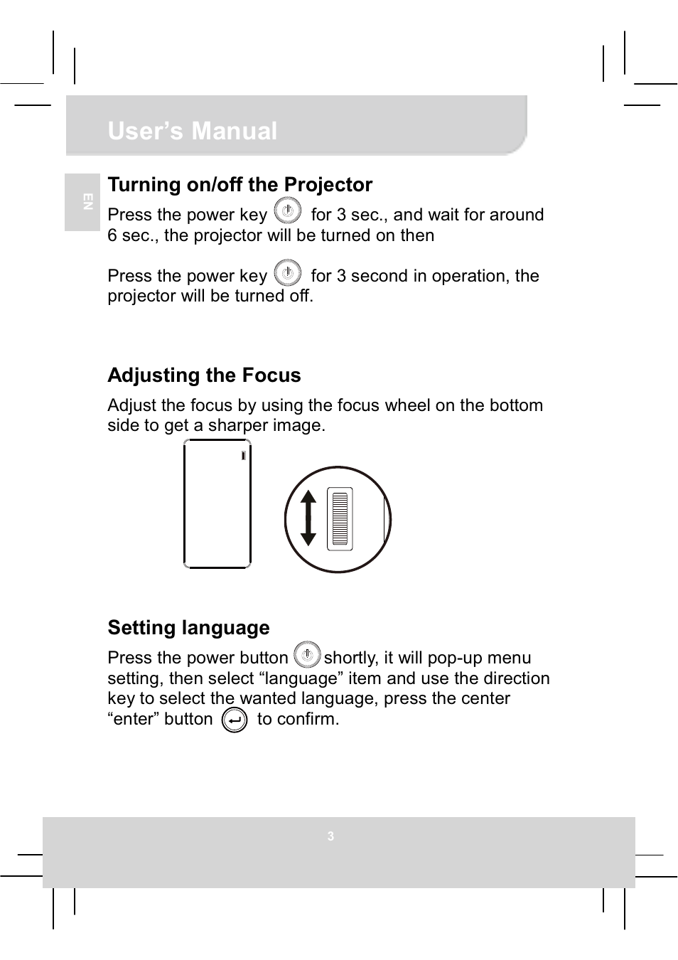 User’s manual | AIPTEK MobileCinema Q20 User Manual | Page 8 / 71