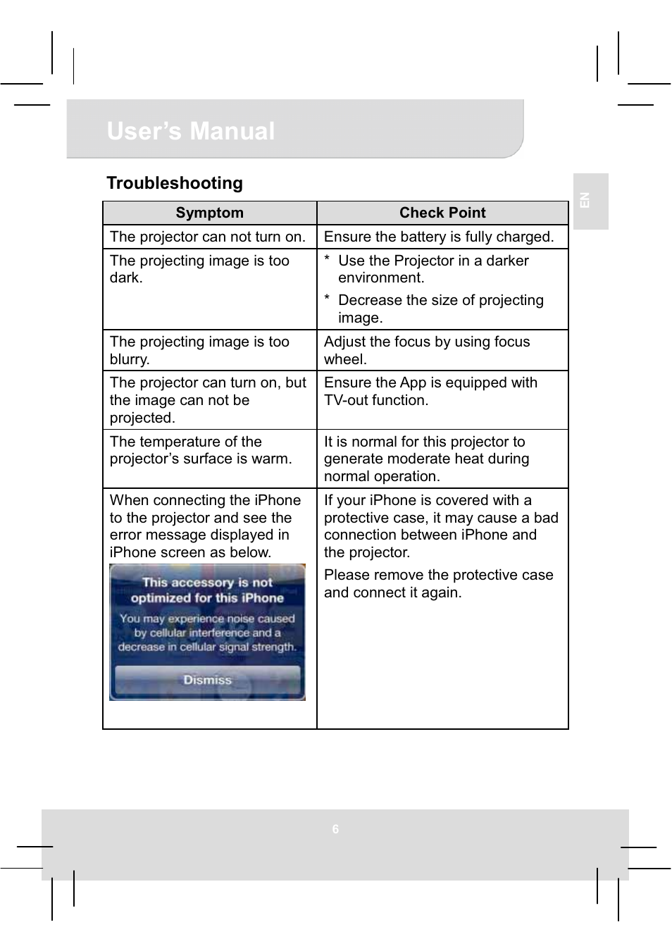 User’s manual | AIPTEK MobileCinema i20 User Manual | Page 11 / 65
