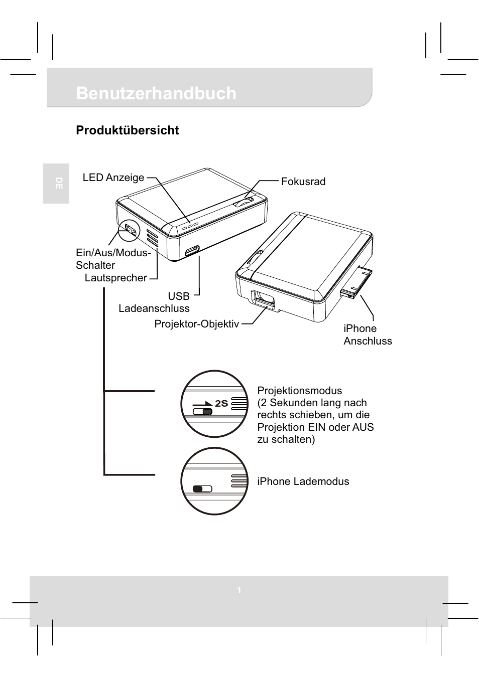 Benutzerhandbuch | AIPTEK MobileCinema i20 User Manual | Page 12 / 65