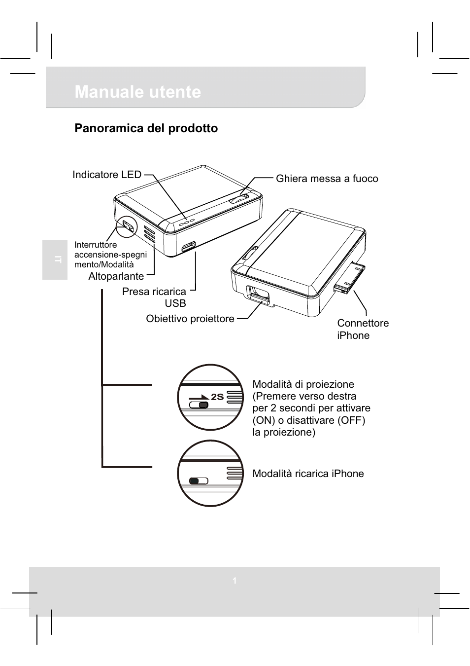 Manuale utente | AIPTEK MobileCinema i20 User Manual | Page 24 / 65