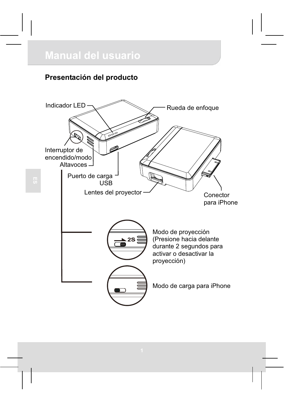 Manual del usuario | AIPTEK MobileCinema i20 User Manual | Page 30 / 65
