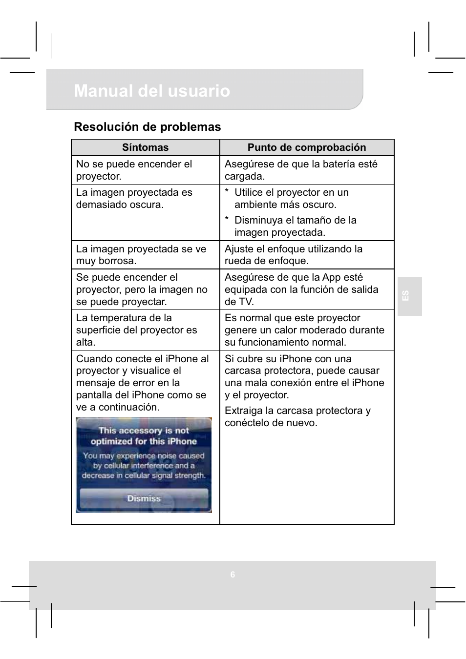 Manual del usuario | AIPTEK MobileCinema i20 User Manual | Page 35 / 65