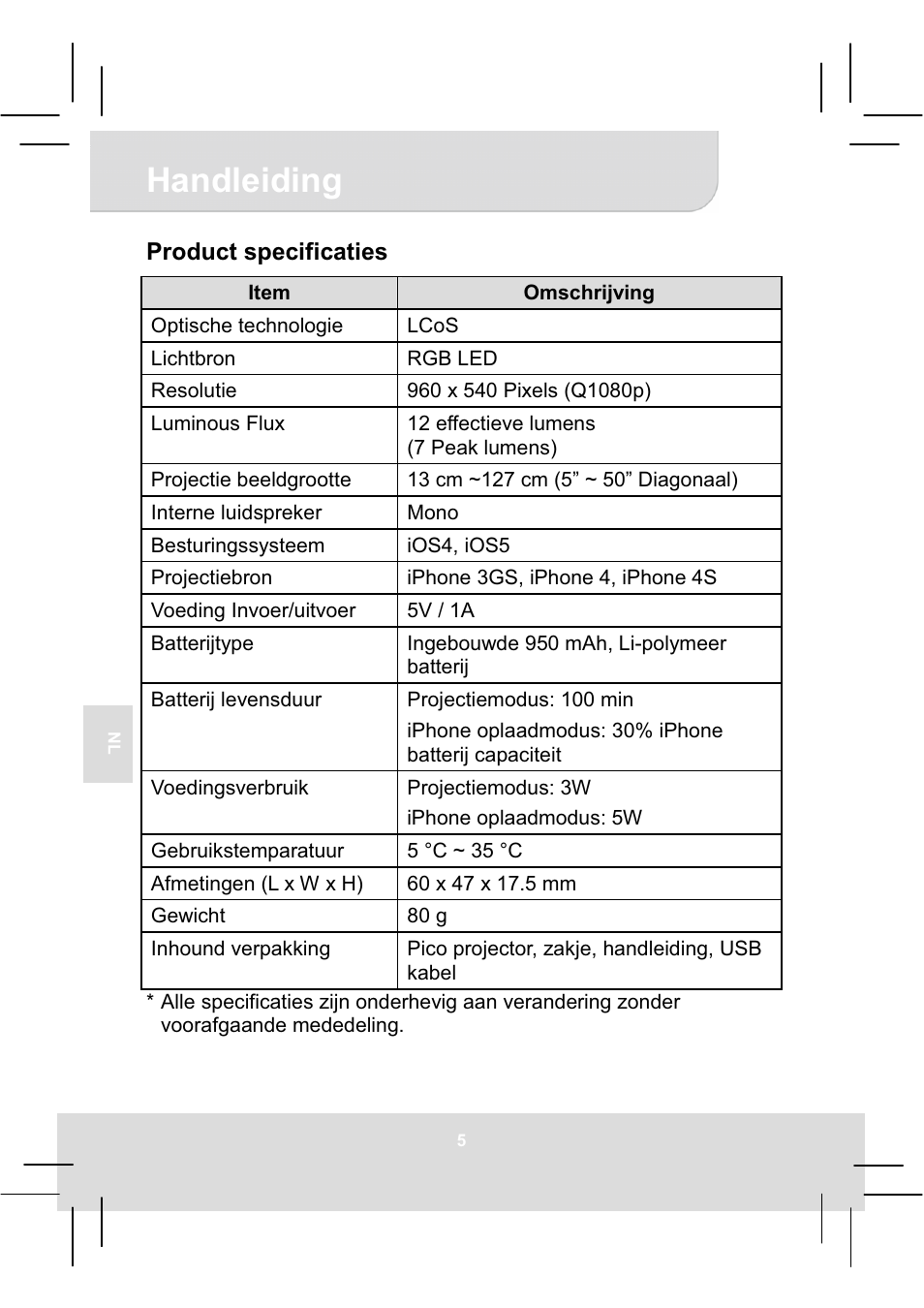 Handleiding | AIPTEK MobileCinema i20 User Manual | Page 46 / 65