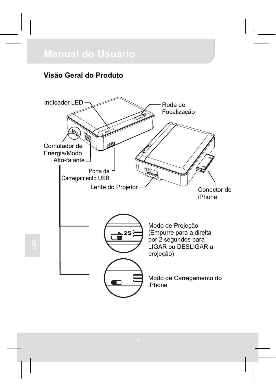 Manual do usuário | AIPTEK MobileCinema i20 User Manual | Page 48 / 65