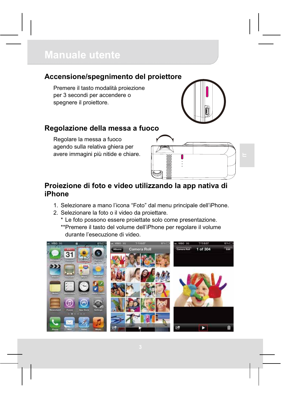 Manuale utente | AIPTEK MobileCinema i50S User Manual | Page 23 / 65