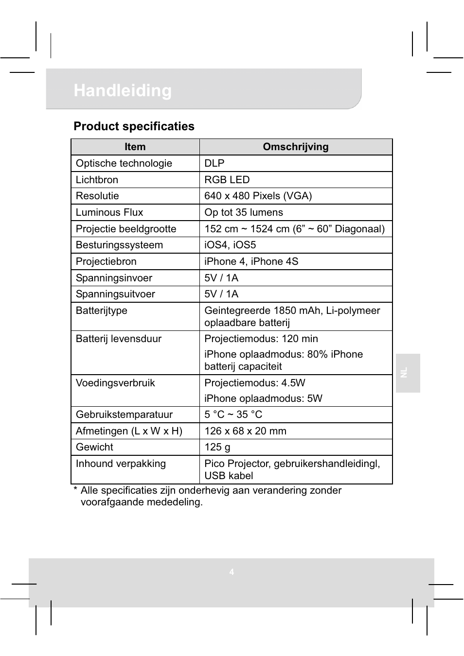 Handleiding | AIPTEK MobileCinema i50S User Manual | Page 39 / 65