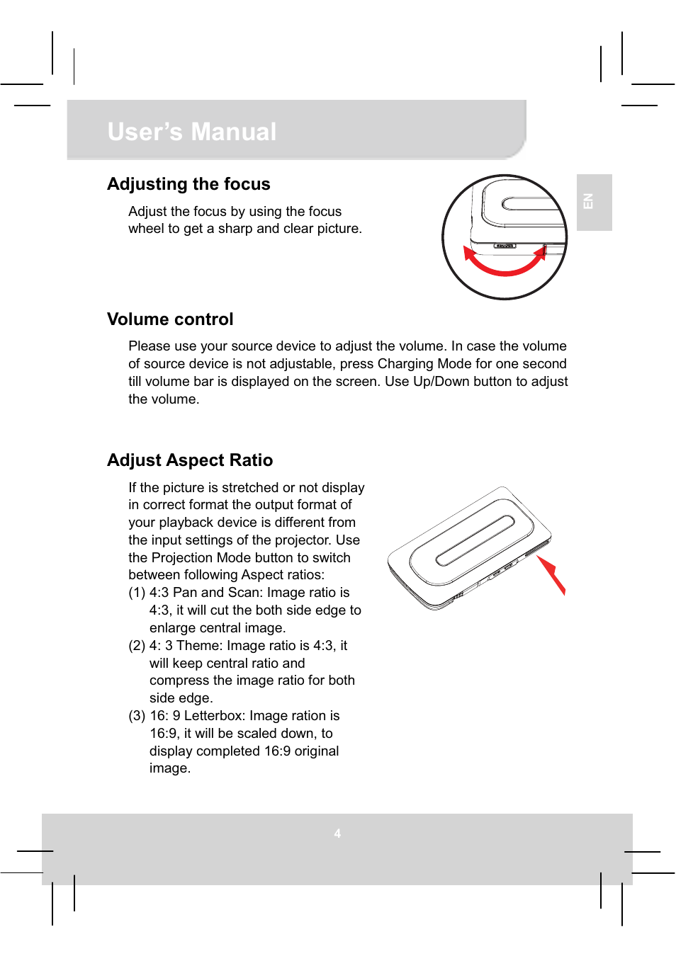 User’s manual | AIPTEK MobileCinema A50P User Manual | Page 10 / 102
