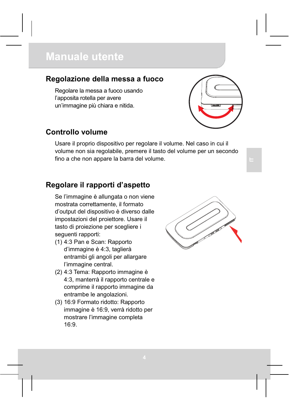 Manuale utente | AIPTEK MobileCinema A50P User Manual | Page 34 / 102