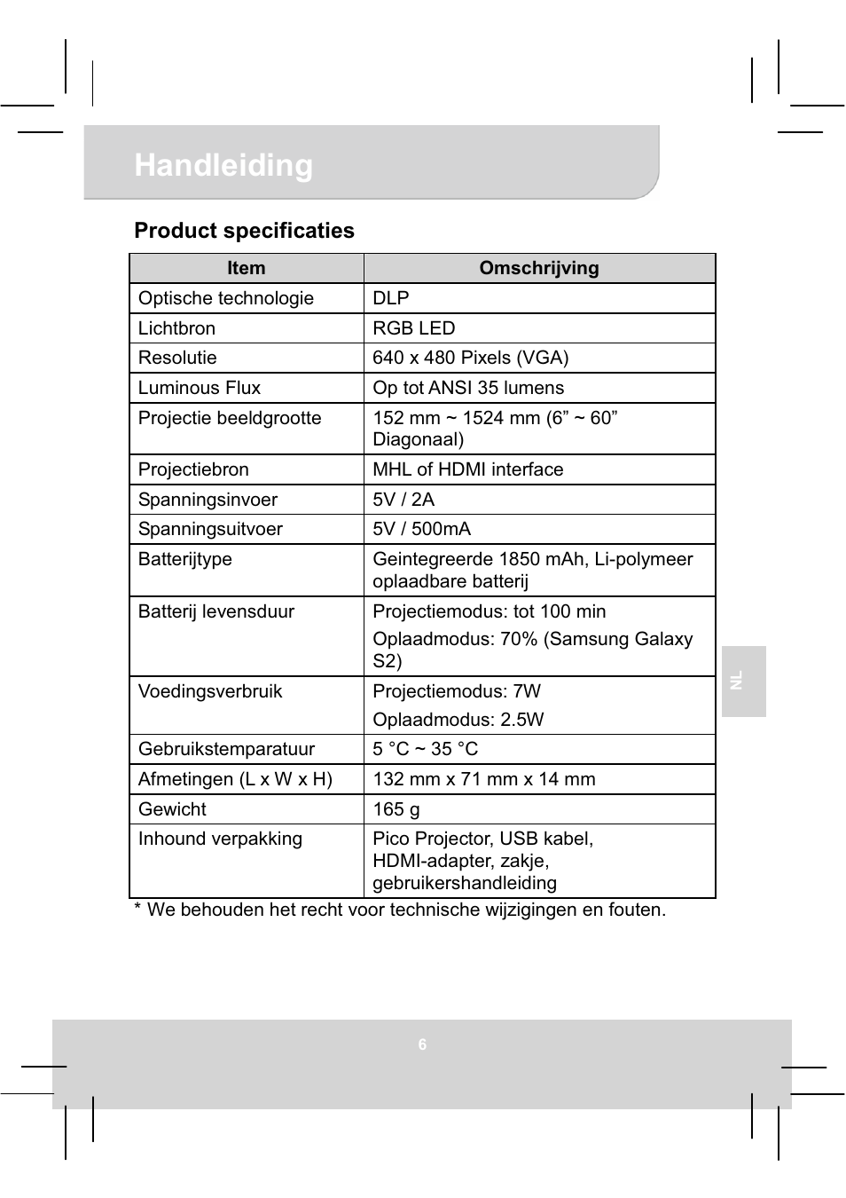Handleiding | AIPTEK MobileCinema A50P User Manual | Page 60 / 102