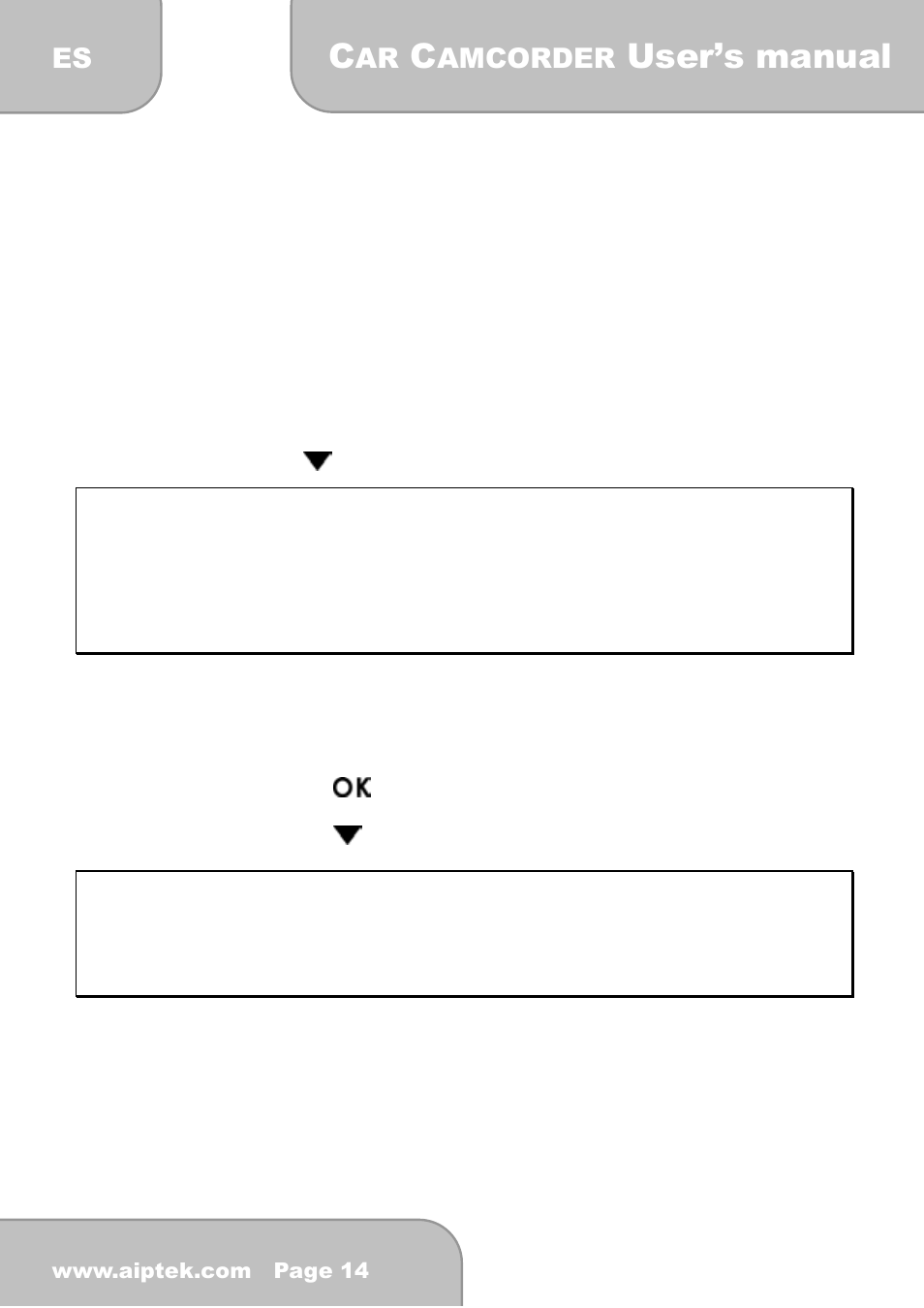 3 usar la grabadora de auto, 1 grabar vídeos, User’s manual | 1 grabar vídeos mientras maneja, 2 grabar todos otros tipos de vídeos | AIPTEK X-mini User Manual | Page 123 / 192