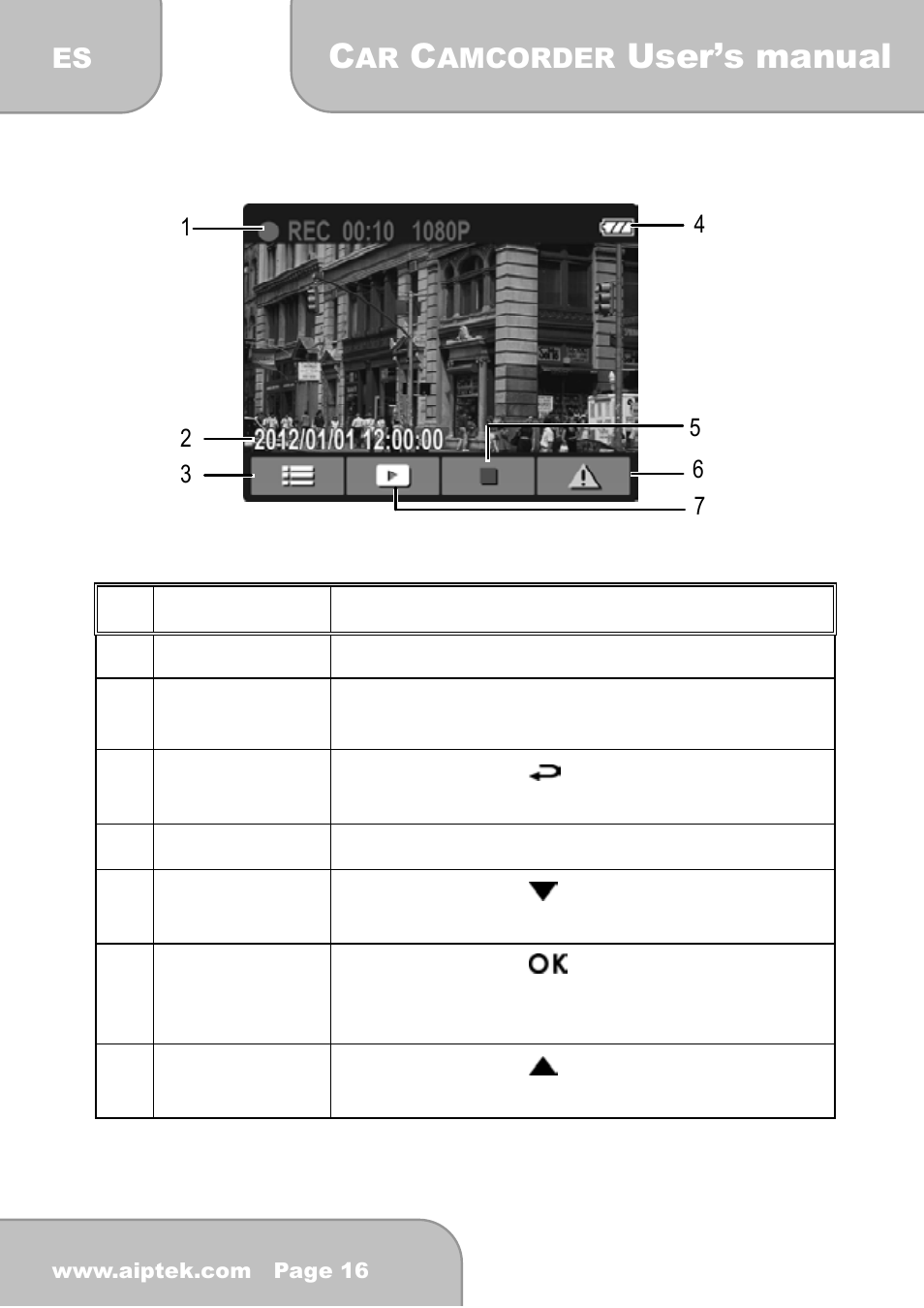 User’s manual, 4 la pantalla de grabación | AIPTEK X-mini User Manual | Page 125 / 192