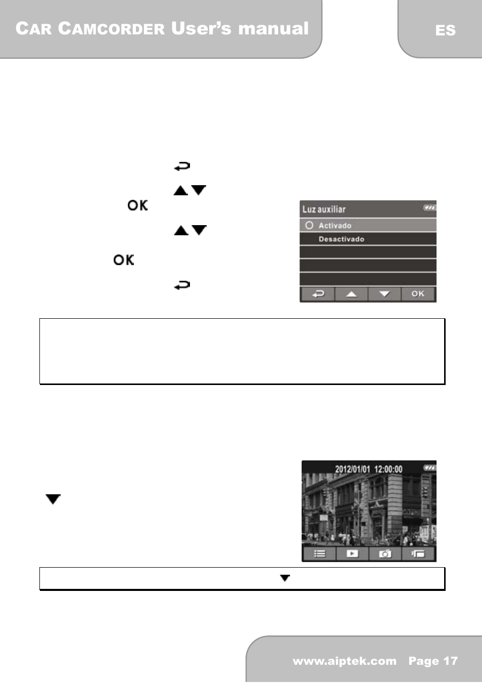 User’s manual, 5 usar la luz led, 6 tomar imagen | AIPTEK X-mini User Manual | Page 126 / 192