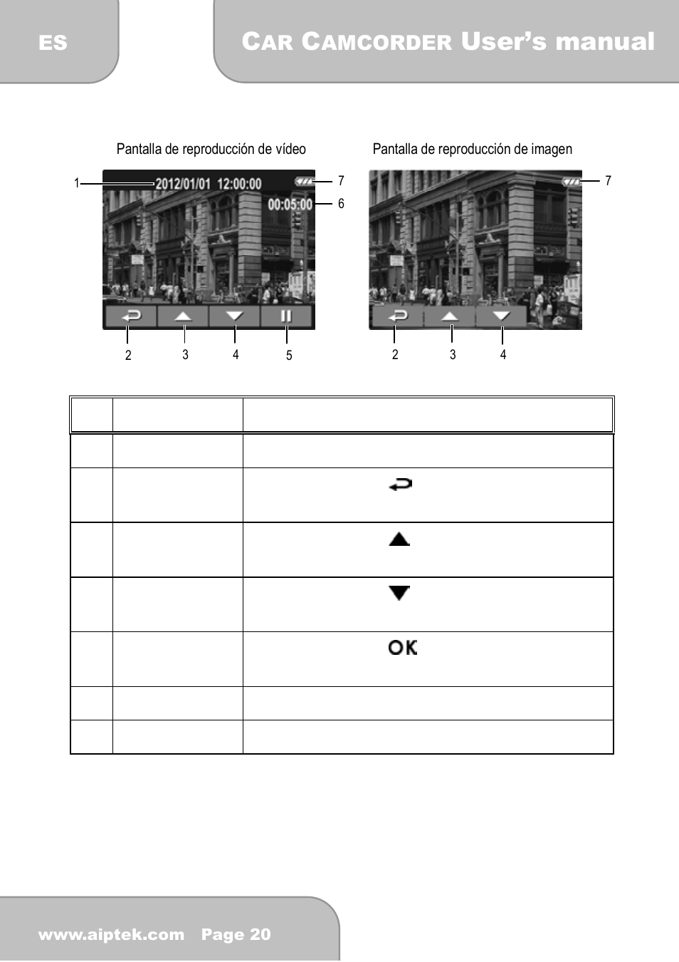 User’s manual, 3 la pantalla de reproducción | AIPTEK X-mini User Manual | Page 129 / 192