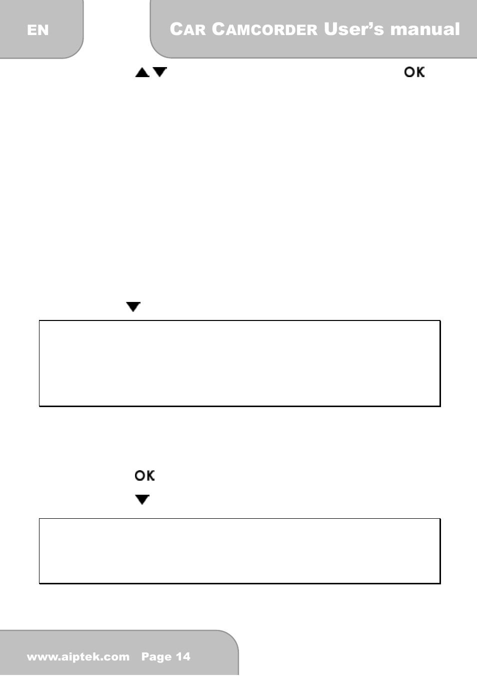 Using the car recorder, 1 recording videos, User’s manual | 1 record videos while driving, 2 record all other types of videos | AIPTEK X-mini User Manual | Page 13 / 192