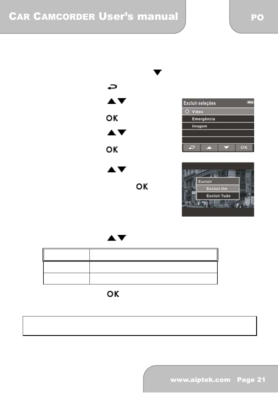 User’s manual, 4 excluindo arquivos | AIPTEK X-mini User Manual | Page 157 / 192