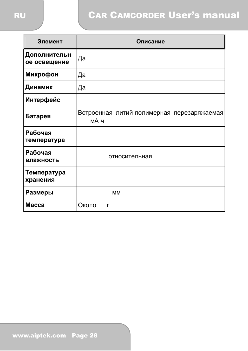 User’s manual | AIPTEK X-mini User Manual | Page 191 / 192