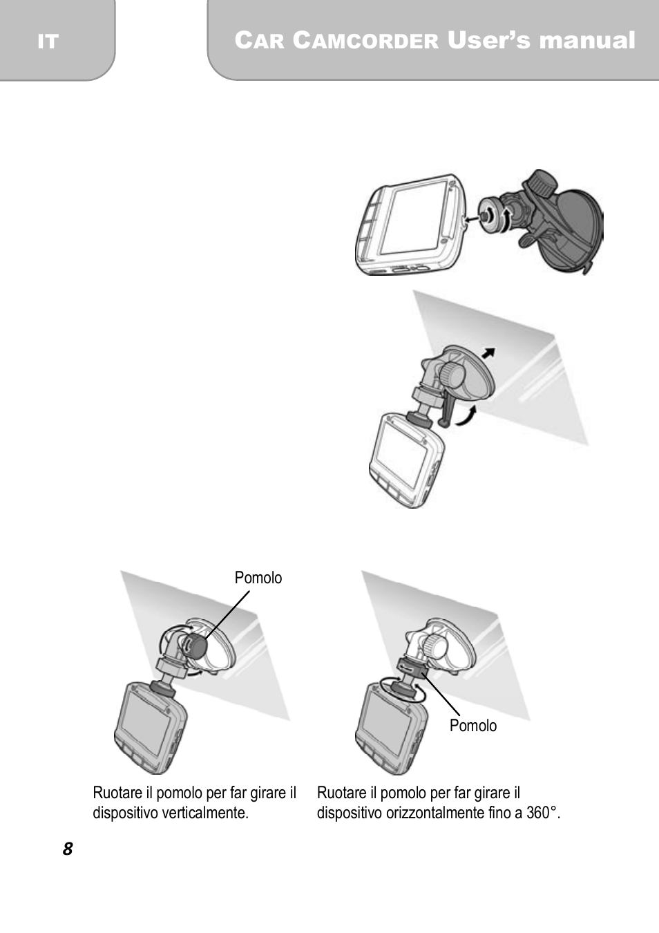 2 istallazione nei veicoli, User’s manual | AIPTEK X-mini User Manual | Page 92 / 192