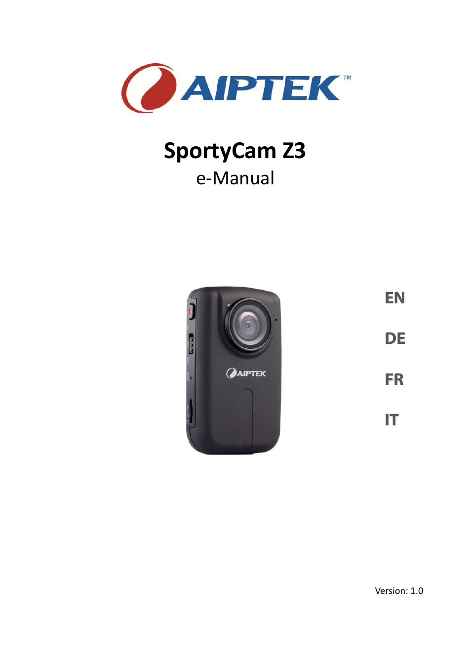 AIPTEK SportyCam Z3 Manual User Manual | 69 pages