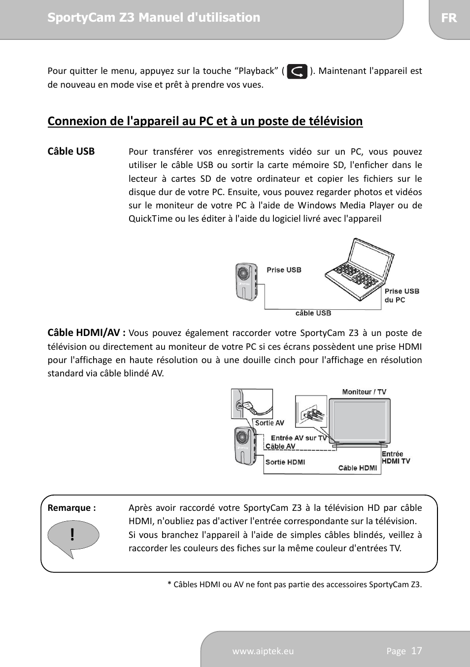 AIPTEK SportyCam Z3 Quick Start Guide User Manual | Page 51 / 114