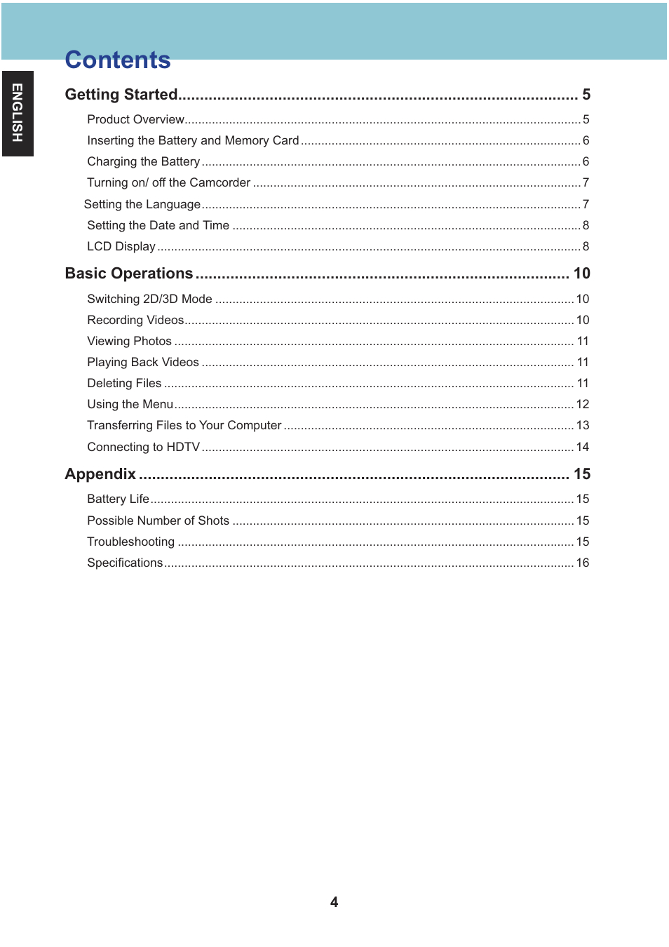 AIPTEK Aiptek3D iH3 User Manual | Page 4 / 64