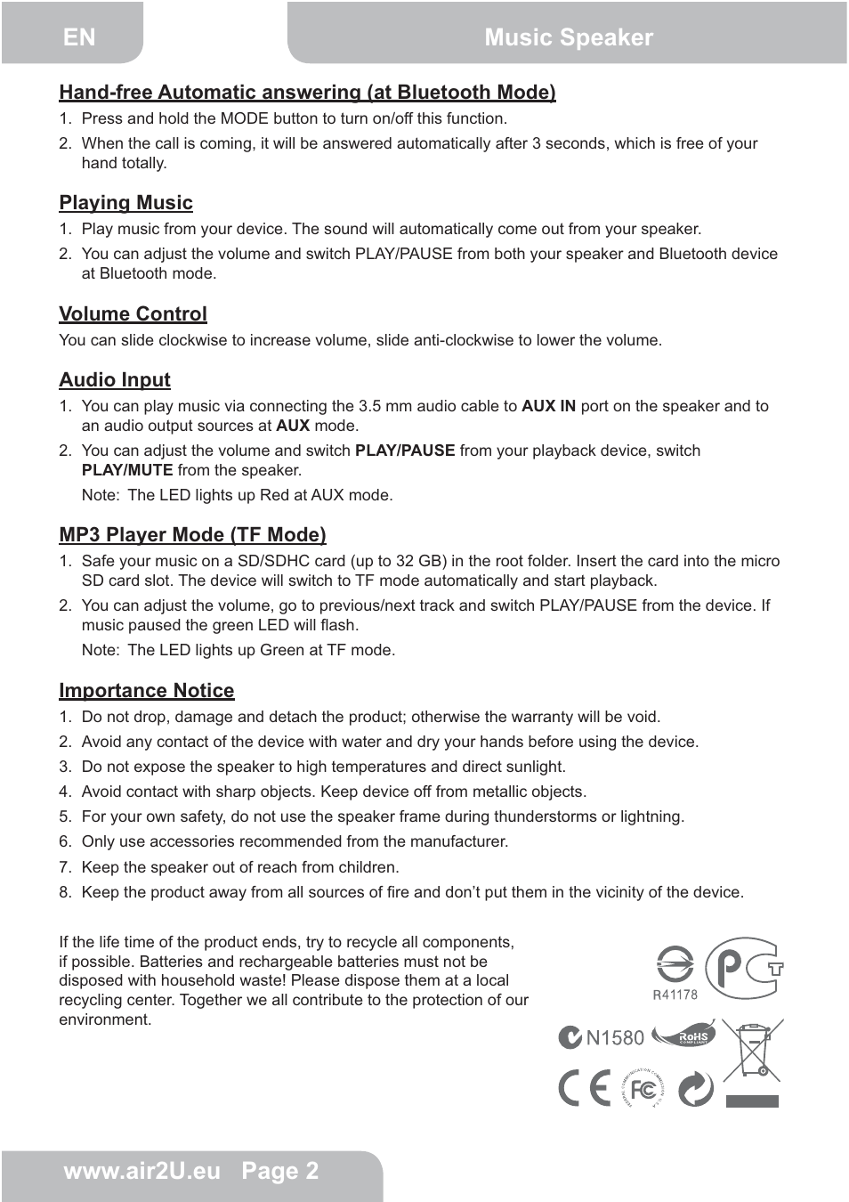 AIPTEK E24 User Manual | Page 3 / 18