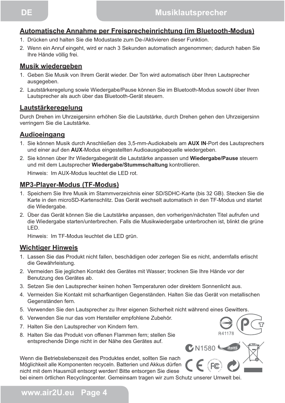 AIPTEK E24 User Manual | Page 5 / 18