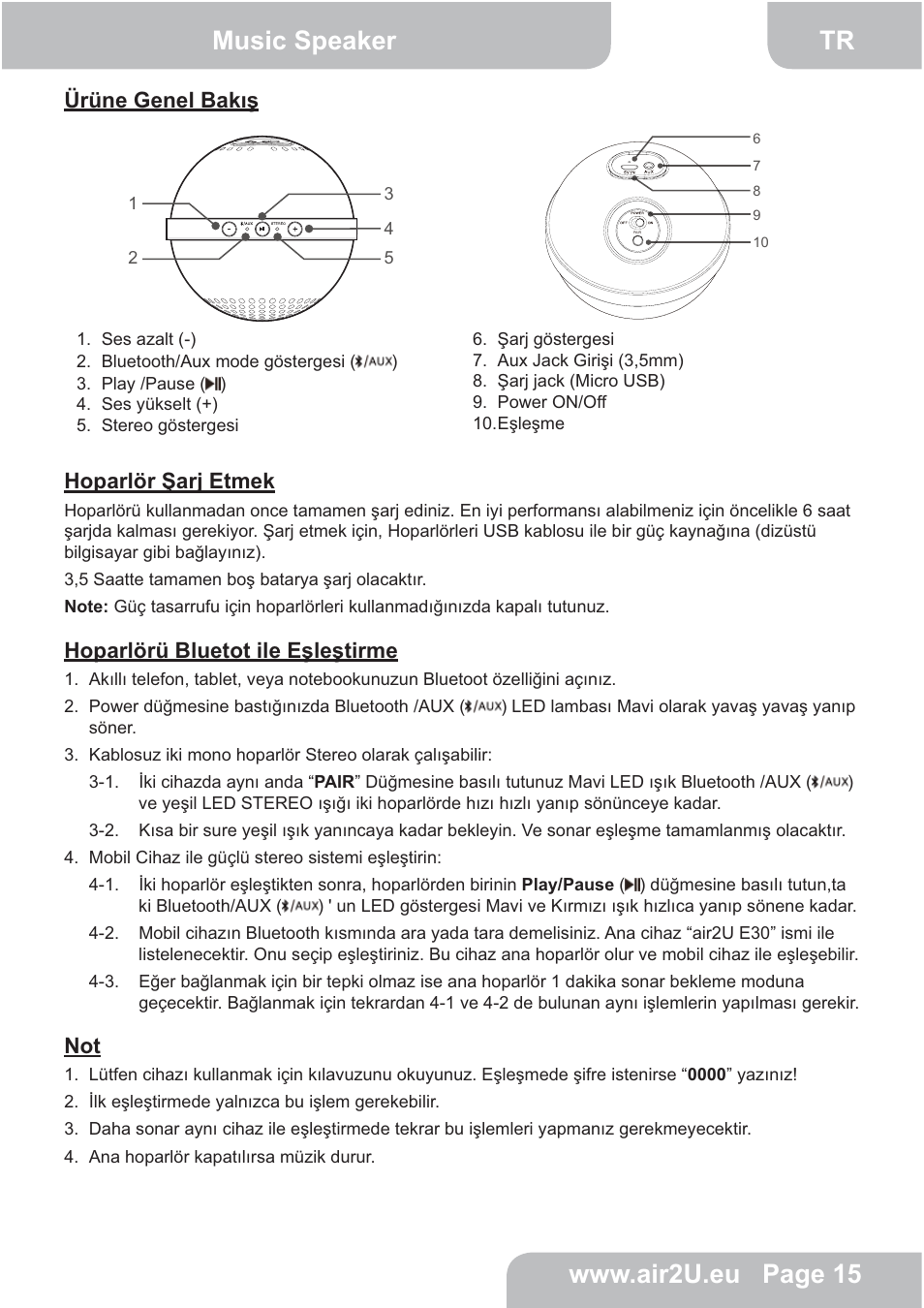 Huqh*hqho%dnõú, Rsduo|uùdum(wphn, Rsduo|u%oxhwrwloh(úohúwluph | AIPTEK E30 User Manual | Page 16 / 18
