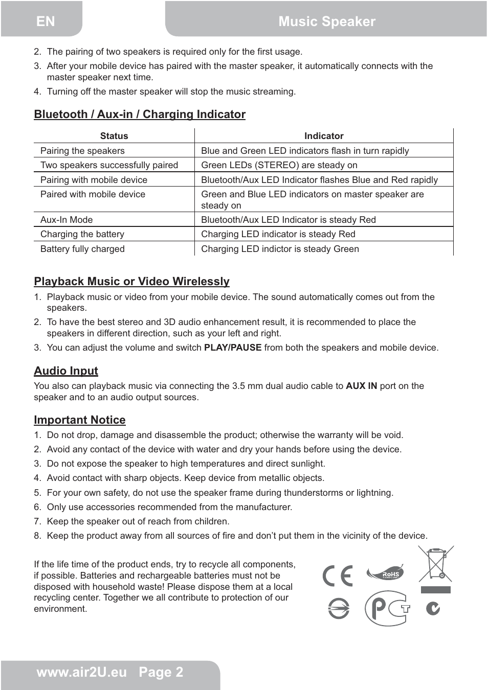 AIPTEK E30 User Manual | Page 3 / 18