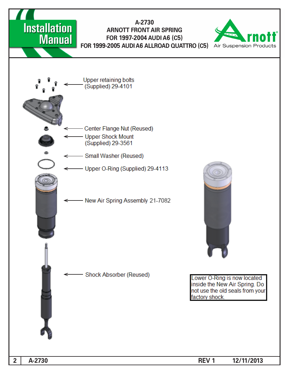 Air Suspension A-2730 REV 1 User Manual | Page 2 / 8