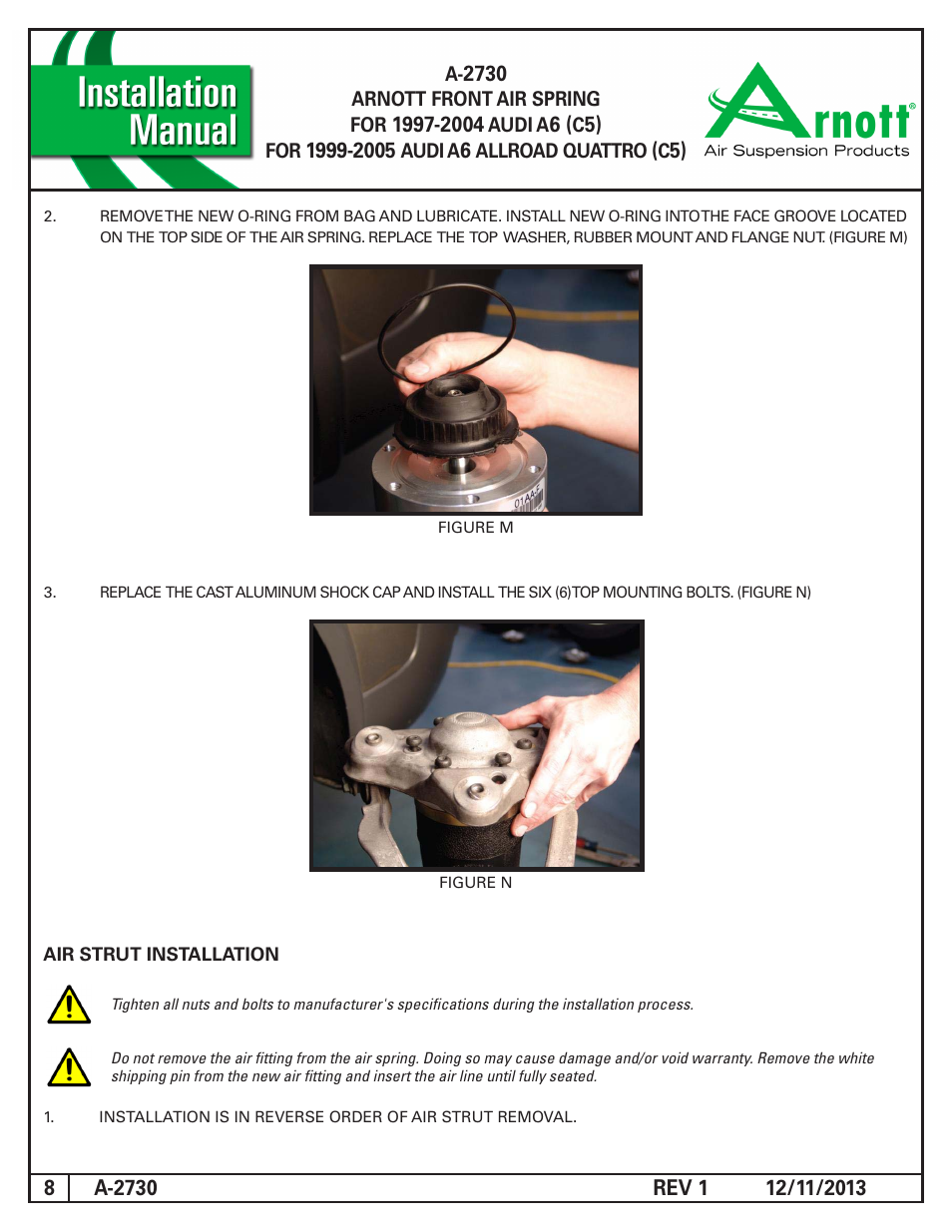 Air Suspension A-2730 REV 1 User Manual | Page 8 / 8