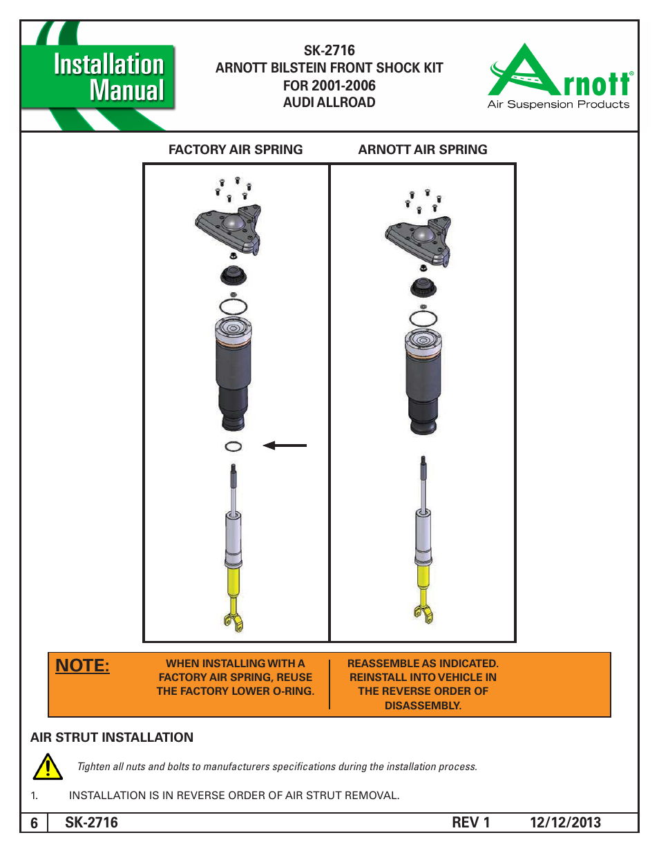 Air Suspension SK-2716 REV 1 User Manual | Page 6 / 6